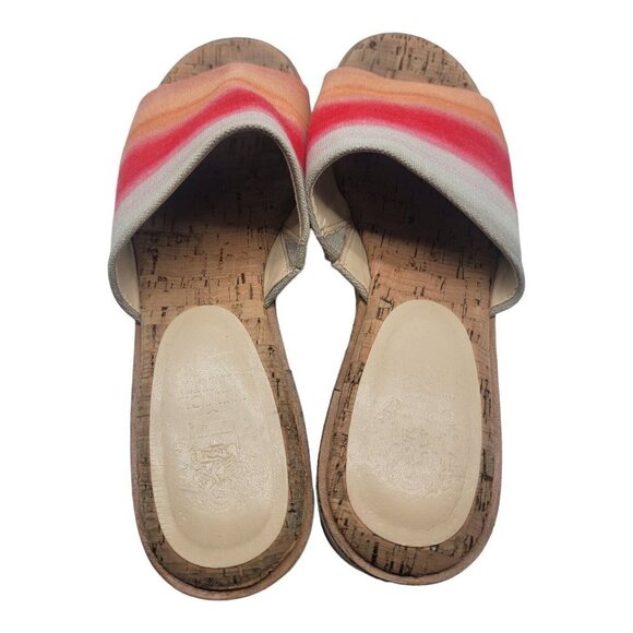VINCE CAMUTO Shoes Women 10 Multicolor VIVTINA SUNSET Mule Wedge Sandals Slides - Picture 7 of 13